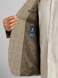Modern Fit Plaid Linen Blend Sport Coat