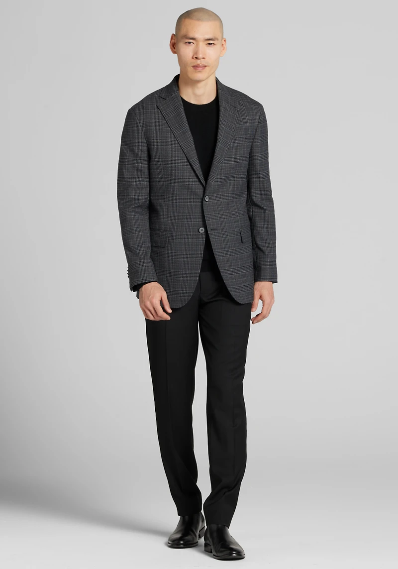 Modern Fit Plaid Sport Coat