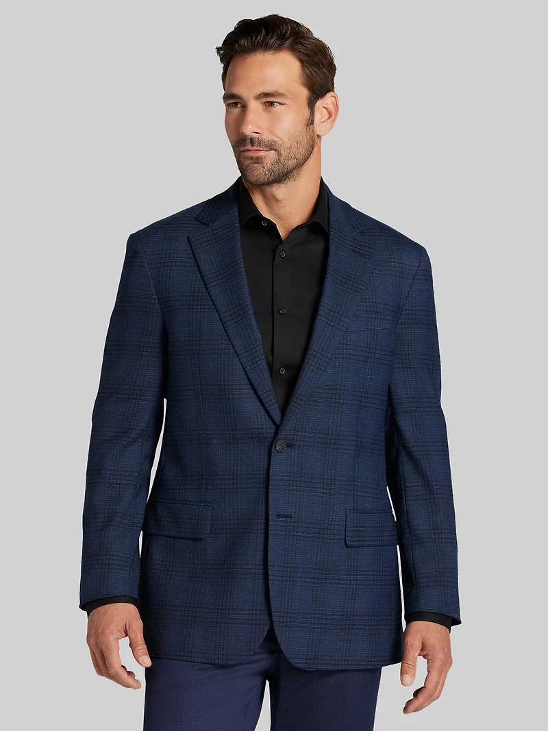 Modern Fit Plaid Sport Coat