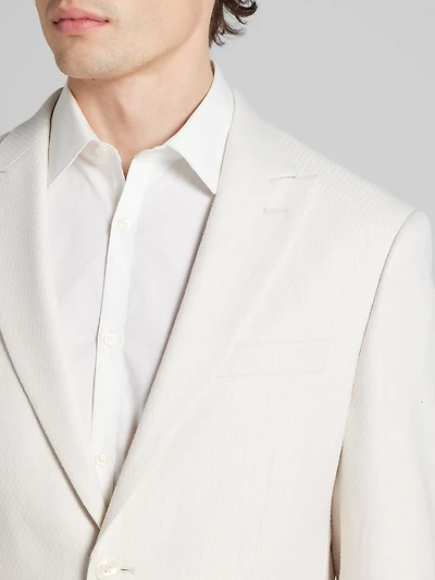 Egara Slim Fit Textured Solid Dinner Jacket