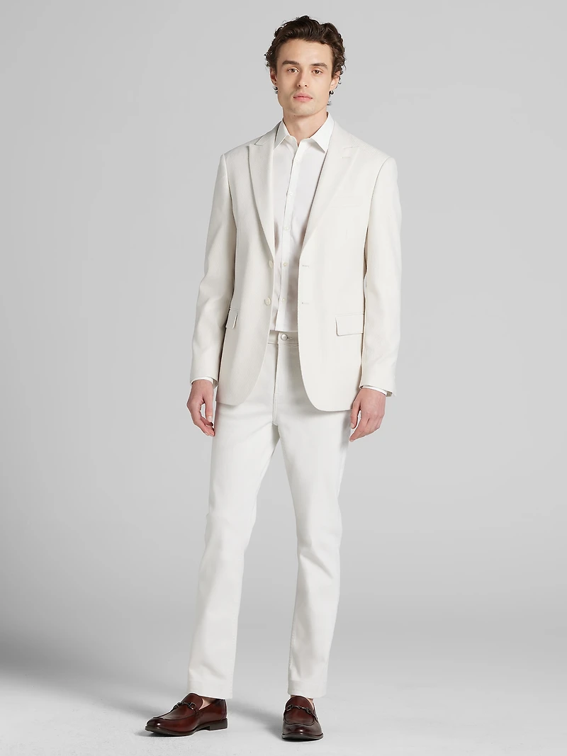 Egara Slim Fit Textured Solid Dinner Jacket