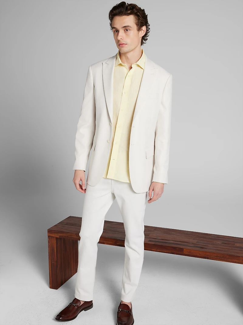 Egara Slim Fit Textured Solid Dinner Jacket