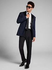 Slim Fit Plaid Dinner Jacket