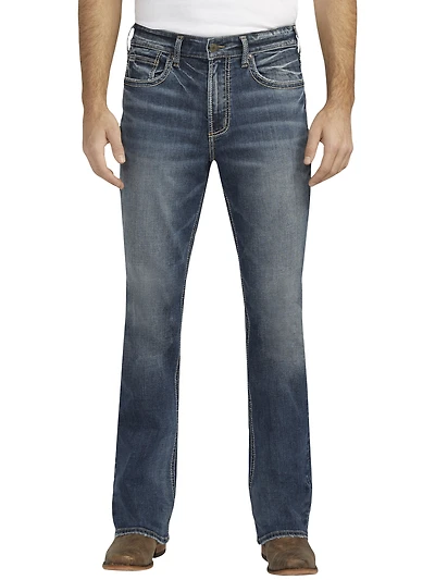 Classic Fit Straight Leg Washable Jeans