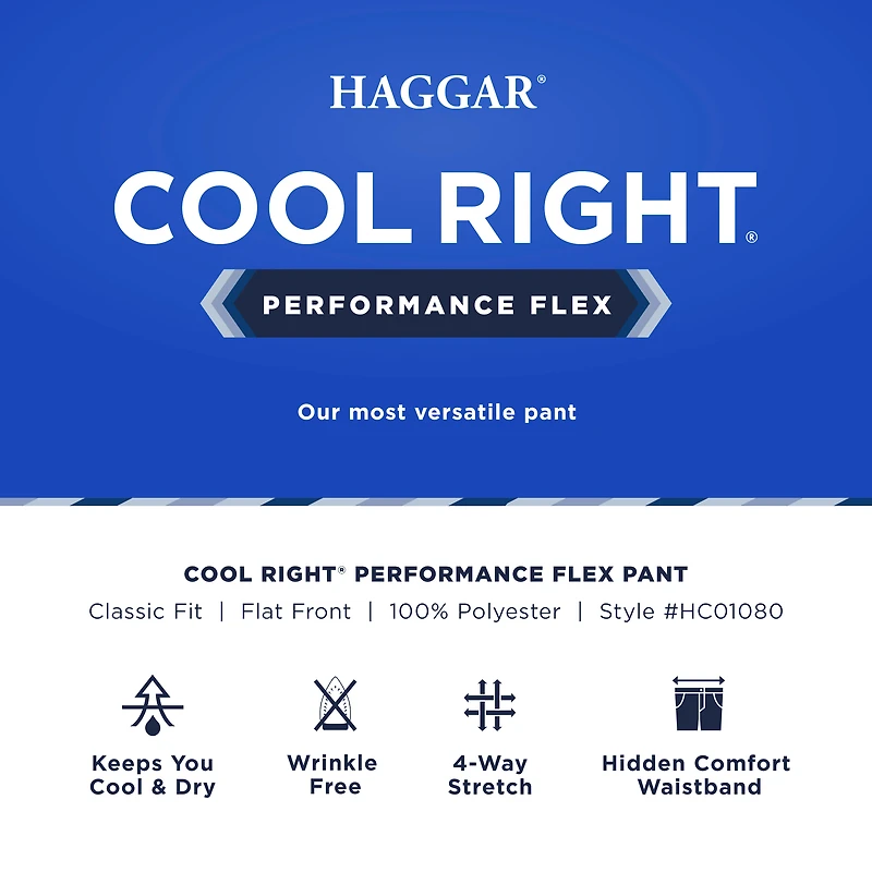 Cool Right® Performance Flex Classic Fit Flat Front Pant