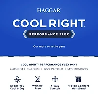 Cool Right® Performance Flex Classic Fit Flat Front Pant