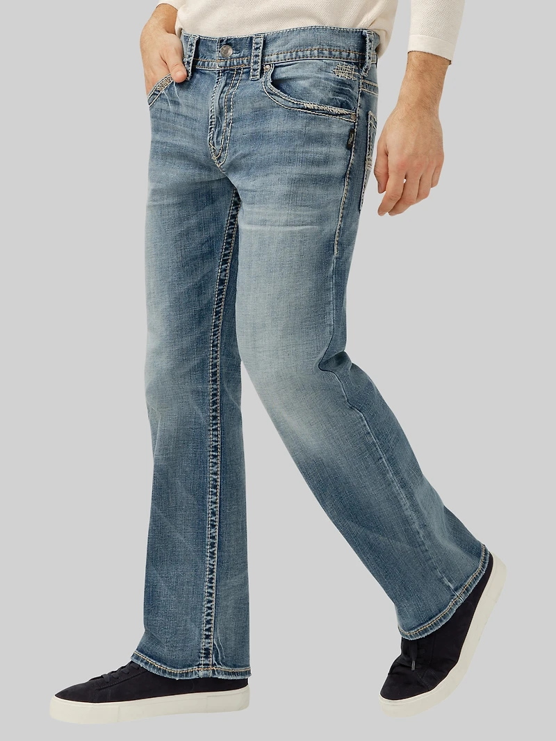 Relaxed Fit Straight Leg Casual Jeans
