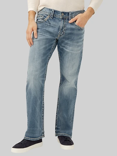 Relaxed Fit Straight Leg Casual Jeans