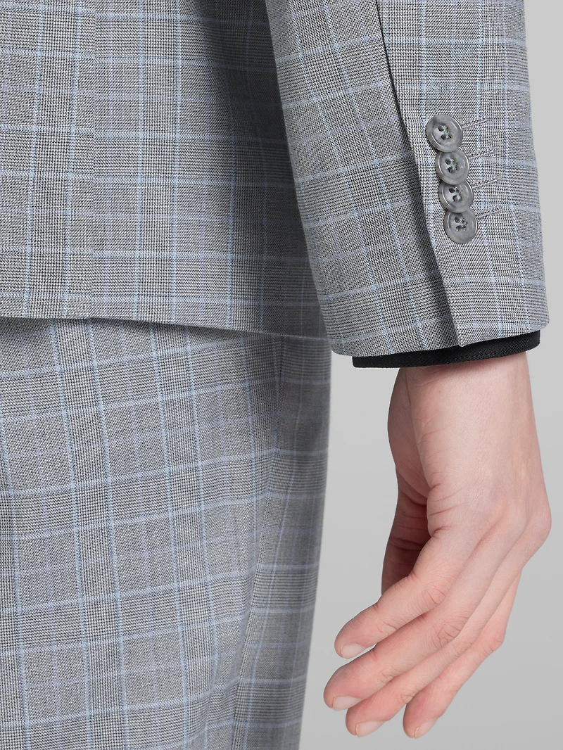 Slim Fit Plaid Suit