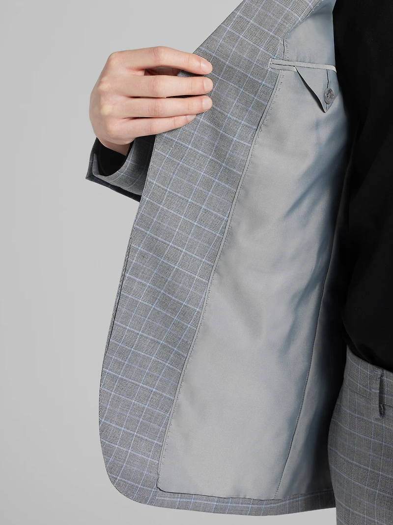 Slim Fit Plaid Suit