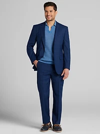 Modern Fit Plaid Suit