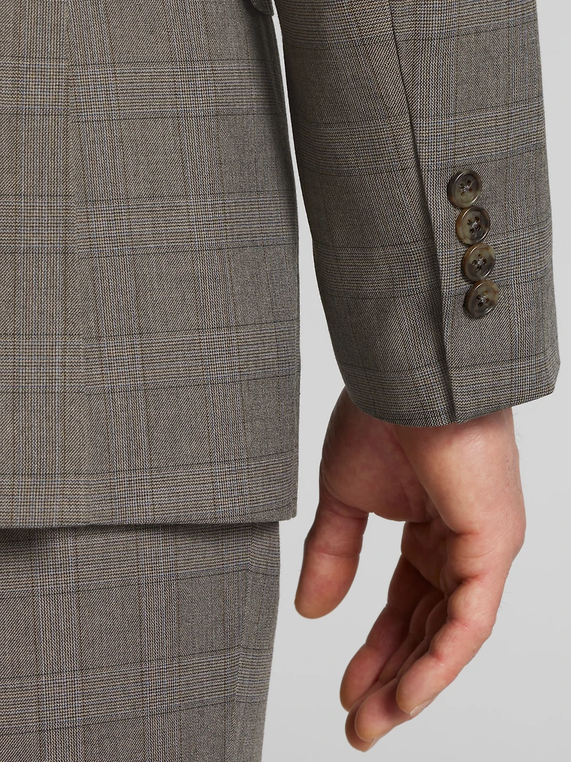 Modern Fit Plaid Suit