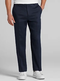Modern Fit Linen Blend Suit Pants