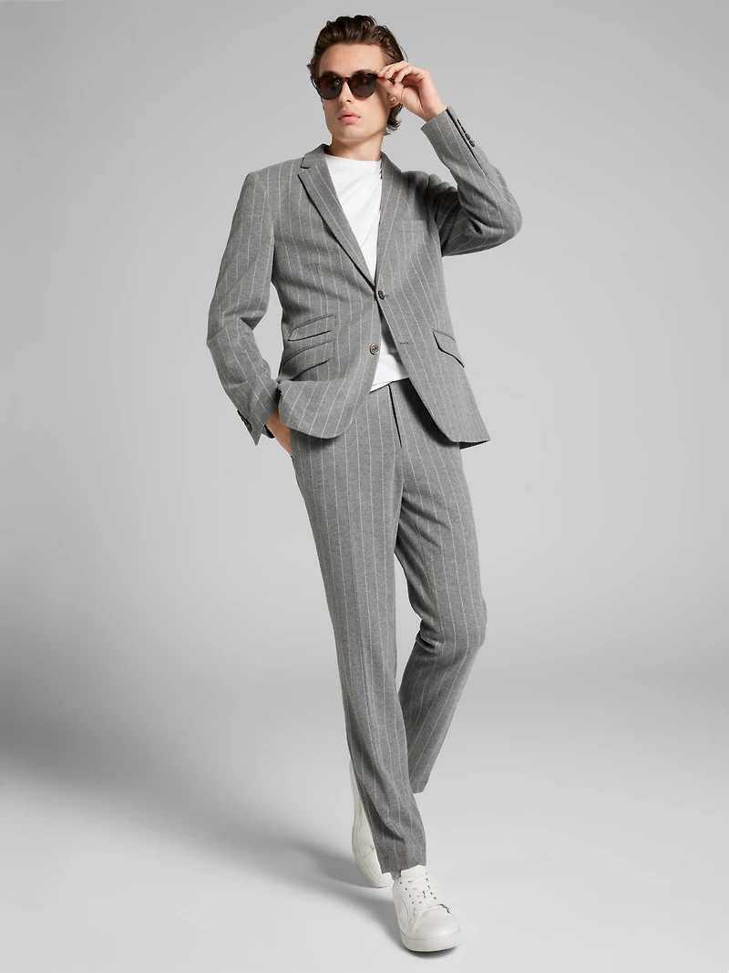Slim Fit Stripe Suit Jacket