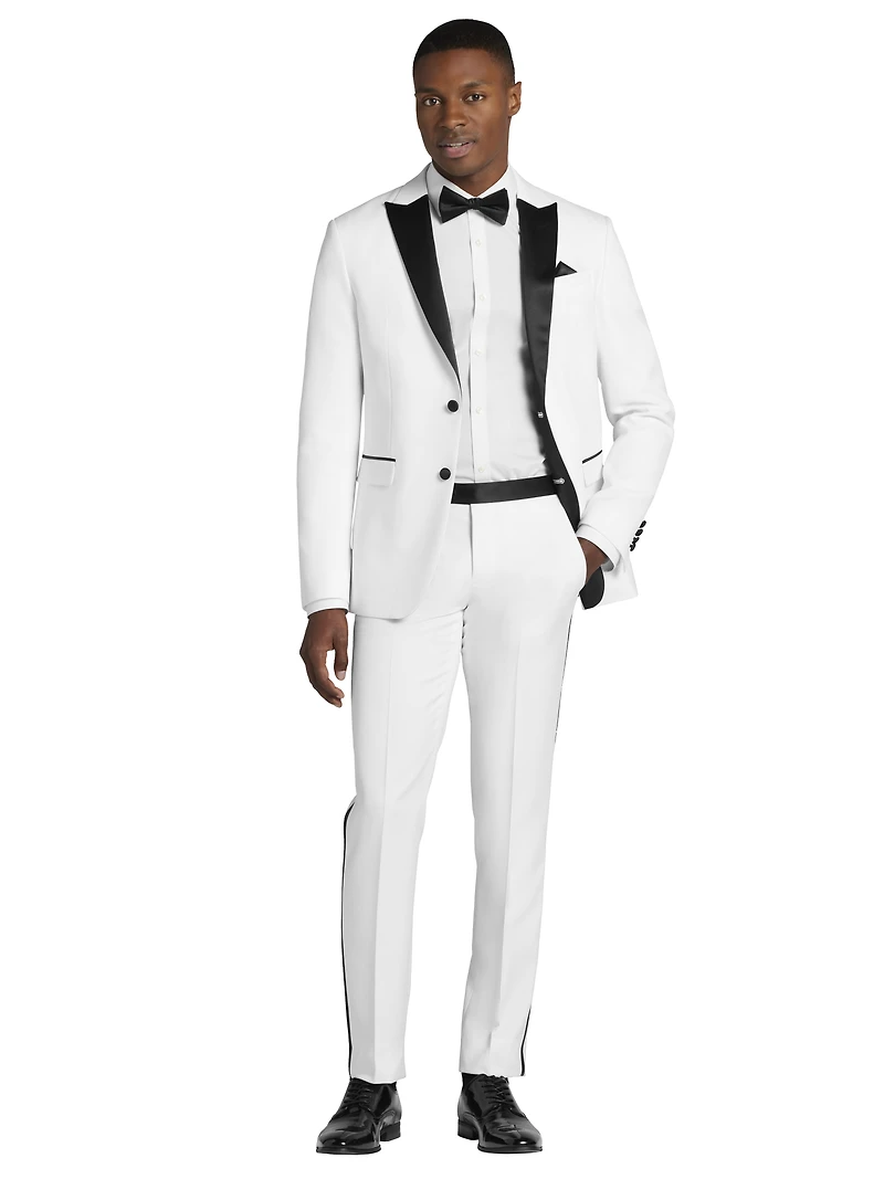 Modern Fit Satin Peak Lapel Tuxedo Jacket