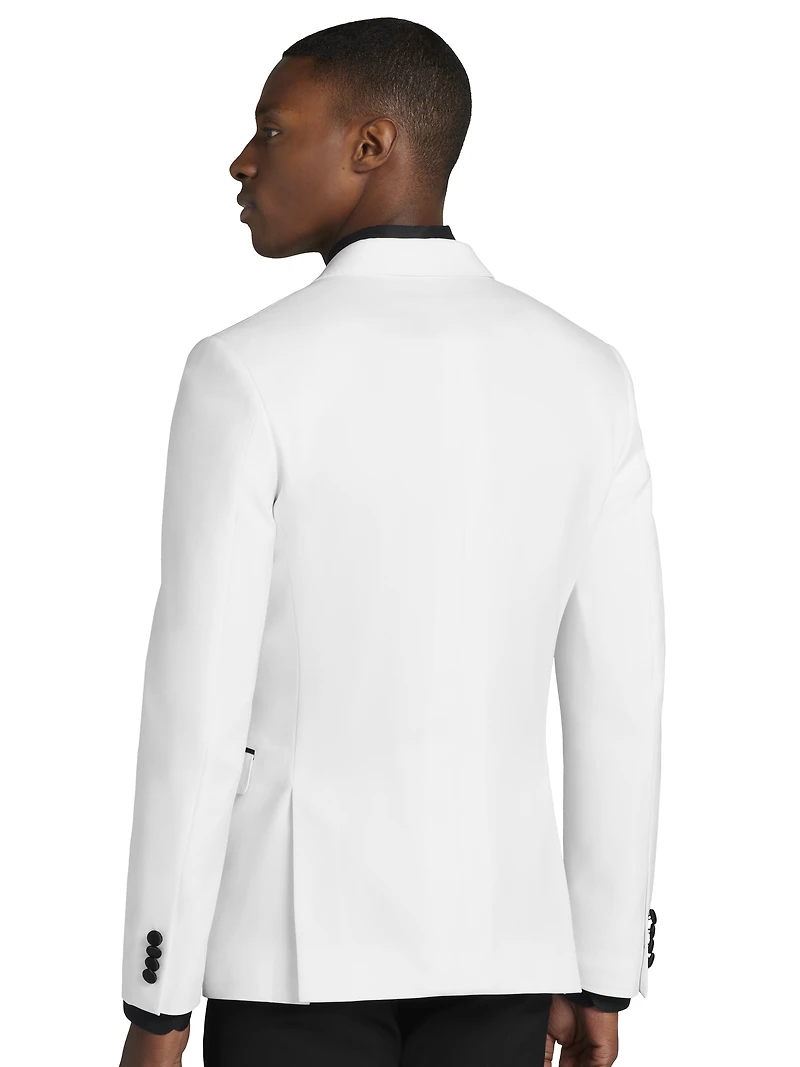 Skinny Fit Satin Peak Lapel Tuxedo Jacket