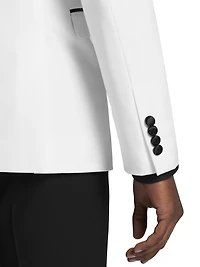 Skinny Fit Satin Peak Lapel Tuxedo Jacket