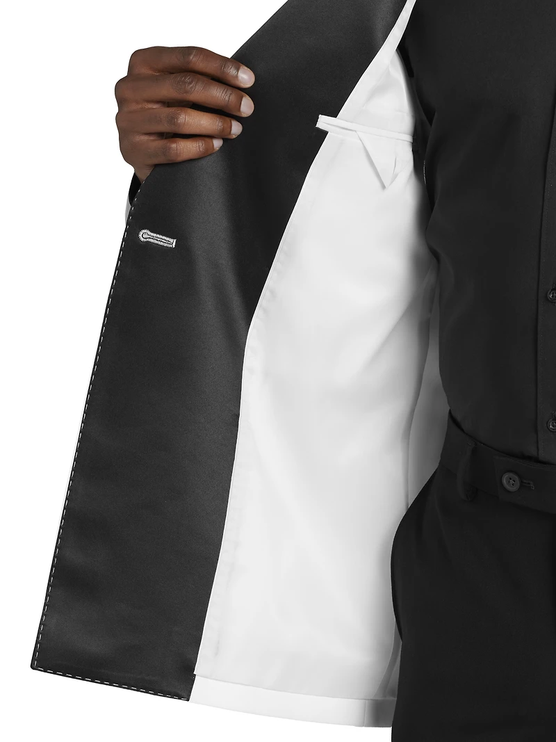 Skinny Fit Satin Peak Lapel Tuxedo Jacket