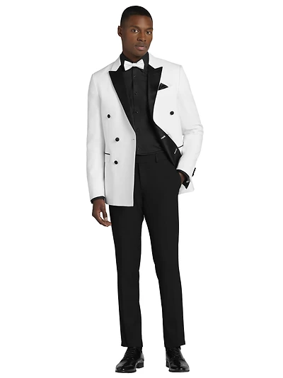 Skinny Fit Satin Peak Lapel Tuxedo Jacket