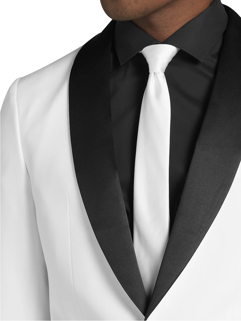 Skinny Fit Satin Shawl Tuxedo Jacket