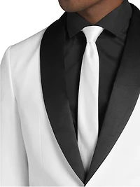 Skinny Fit Satin Shawl Tuxedo Jacket