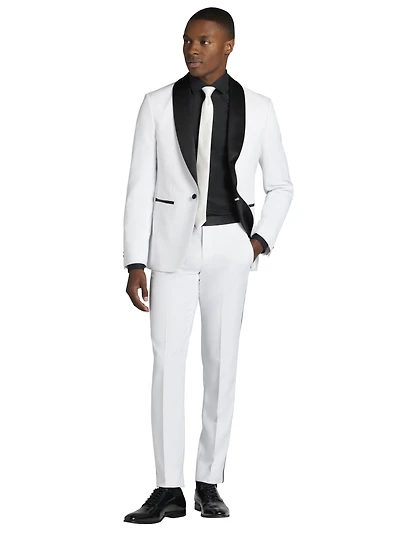 Skinny Fit Satin Shawl Tuxedo Jacket