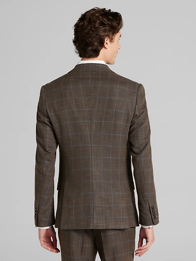 Slim Fit Plaid Suit Jacket