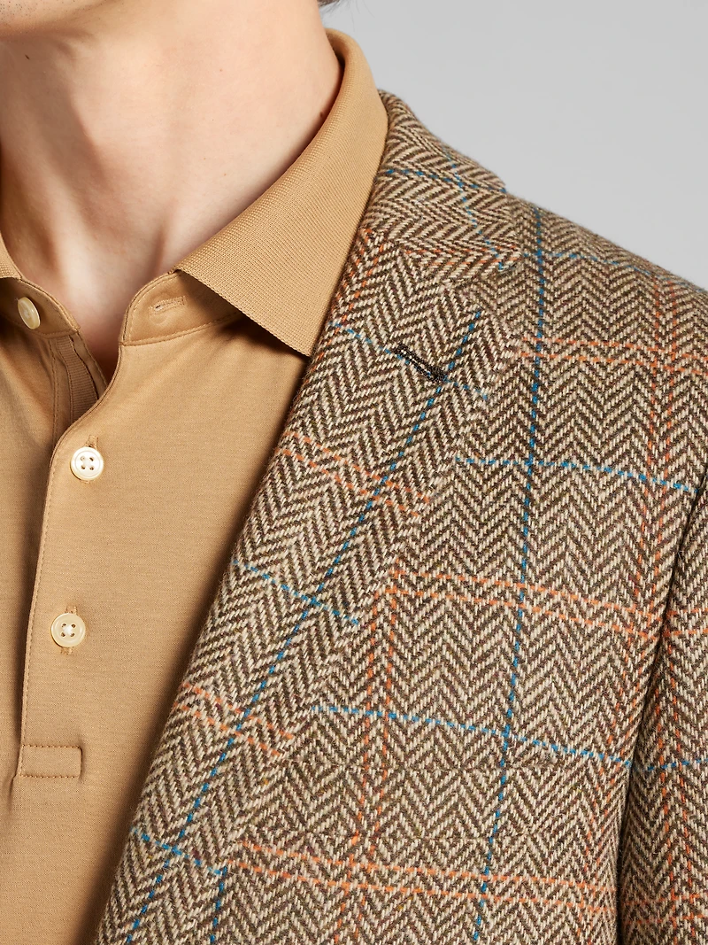 Slim Fit Herringbone Suit Jacket