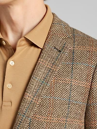 Slim Fit Herringbone Suit Jacket