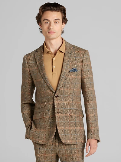 Slim Fit Herringbone Suit Jacket