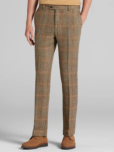Slim Fit Herringbone Suit Pants