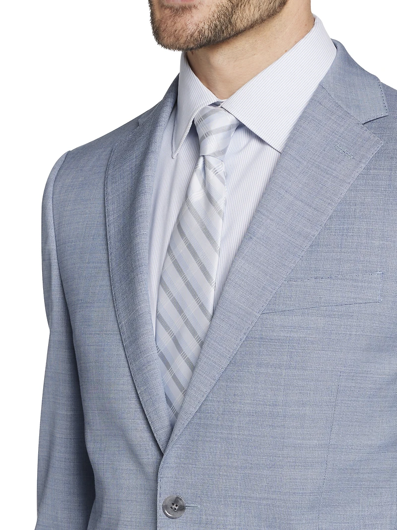 Slim Fit Sharkskin 3-Piece Suit