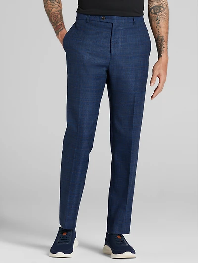 Slim Fit Check Suit Pants
