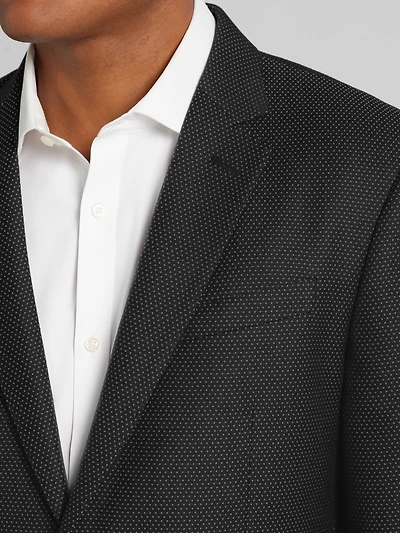 Skinny Fit Polka Dot Suit Jacket