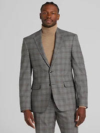 Classic Fit Plaid Suit Jacket