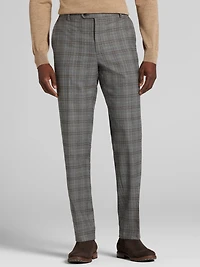 Classic Fit Plaid Suit Pants