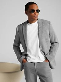 Skinny Fit Plaid Suit Jacket