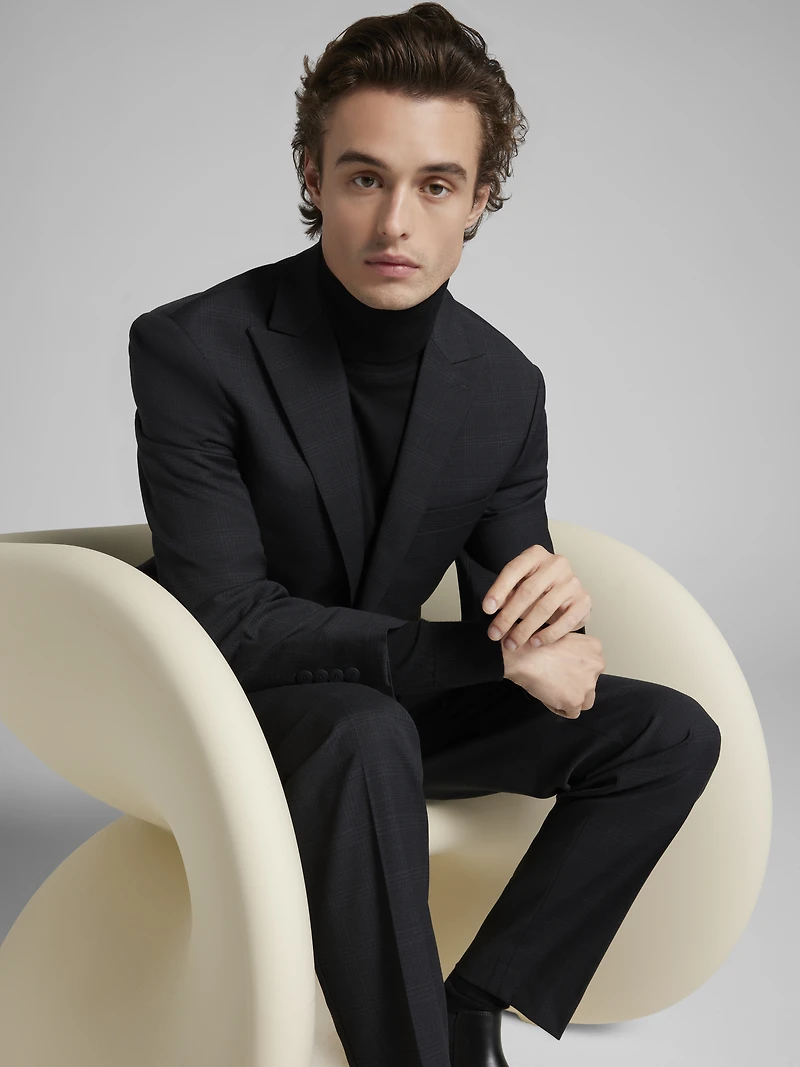CHILLFLEX Modern Fit Plaid Suit Jacket