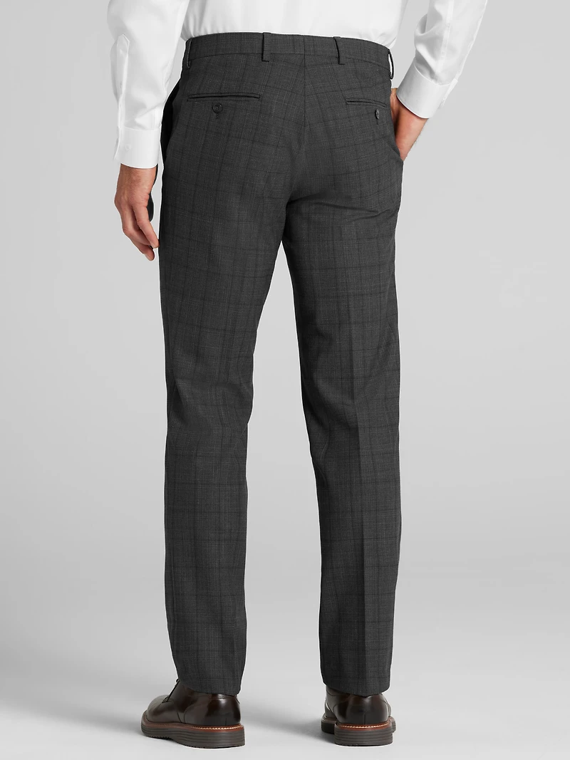 Slim Fit Windowpane Suit Separates Pants