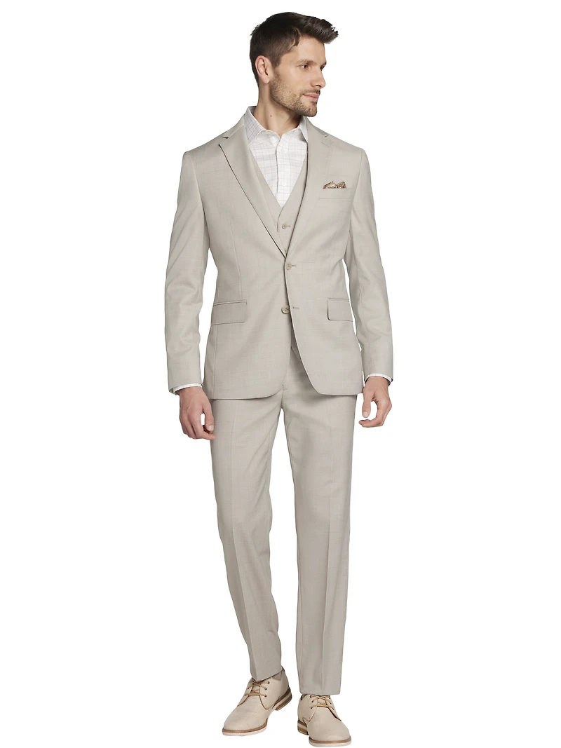 Slim Fit Wool Blend 3-Piece Suit
