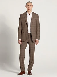 Slim Fit Plaid Suit Jacket