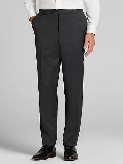 Classic Fit Plaid Suit Pants
