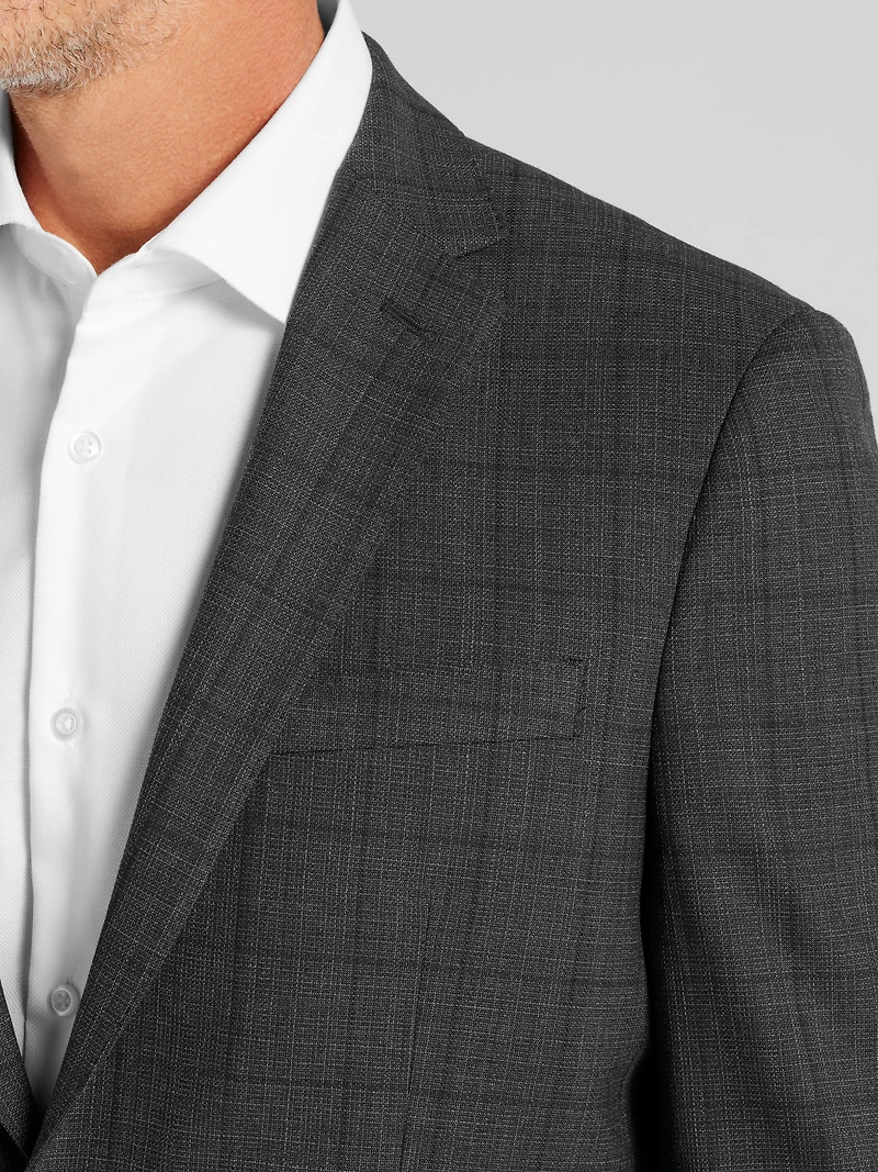 Slim Fit Windowpane Suit Separates Jacket