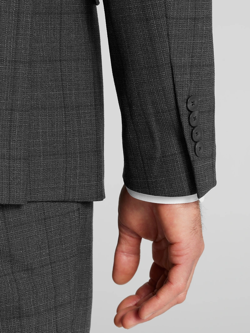Slim Fit Windowpane Suit Separates Jacket