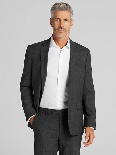 Slim Fit Windowpane Suit Separates Jacket