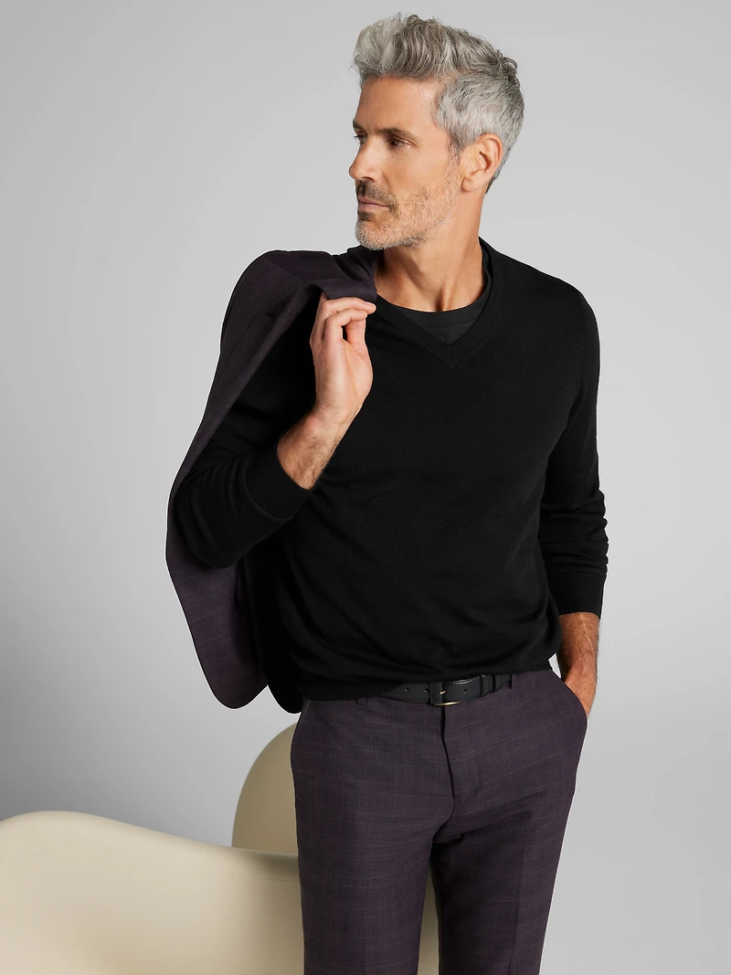 Slim Fit Plaid Suit Jacket