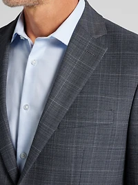 Modern Fit Windowpane Suit Separates Jacket