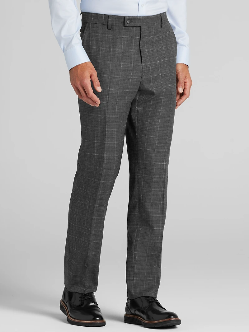 Modern Fit Windowpane Suit Separates Pants