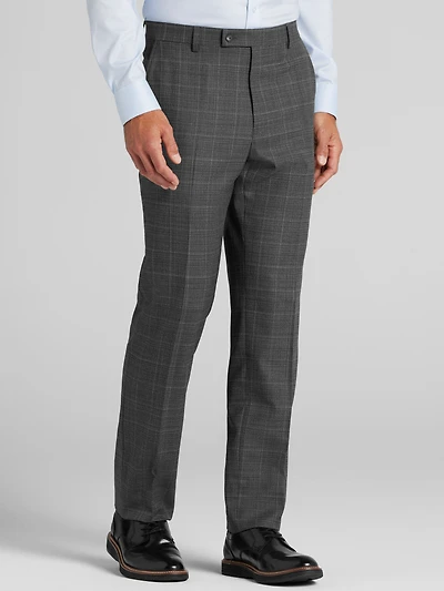Modern Fit Windowpane Suit Separates Pants