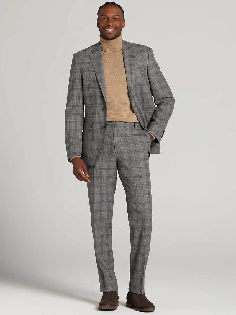 Classic Fit Plaid Suit